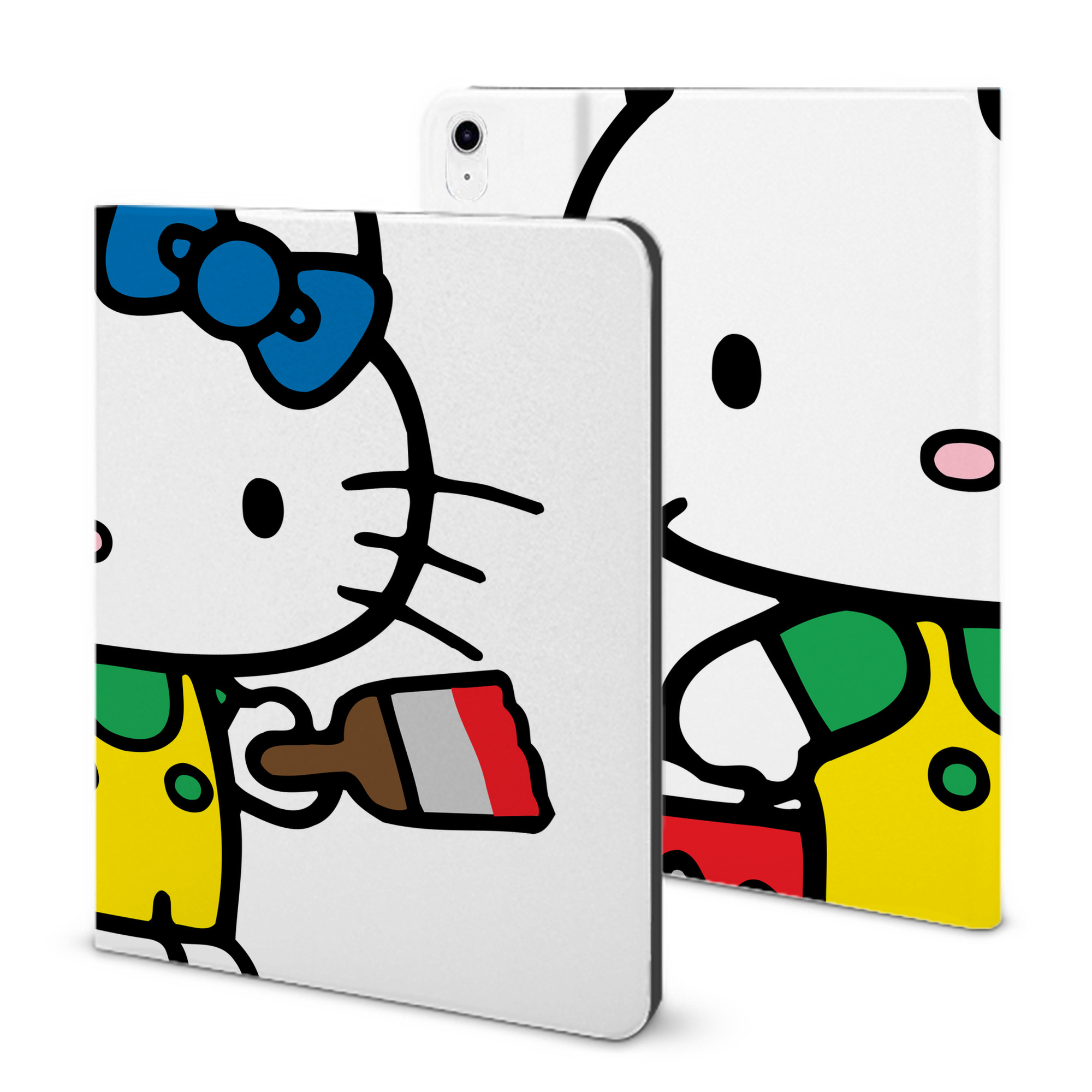 （画像用） Hello Kitty ハローキティ IPad ケース ブック型 PUレザー TPU 耐衝撃 軽量 薄型 ペン収納なし 全面保護 IPad 各モデル対応